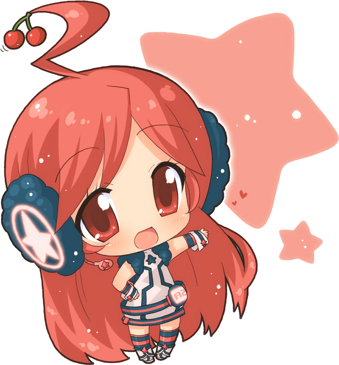 Cherry Star Chibi Character.png PNG