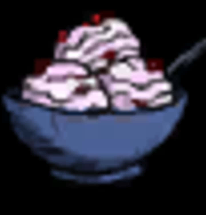 Cherry Topped Ice Cream Clipart PNG