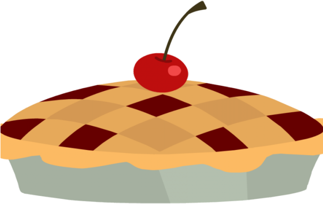 Cherry Topped Pie Illustration PNG