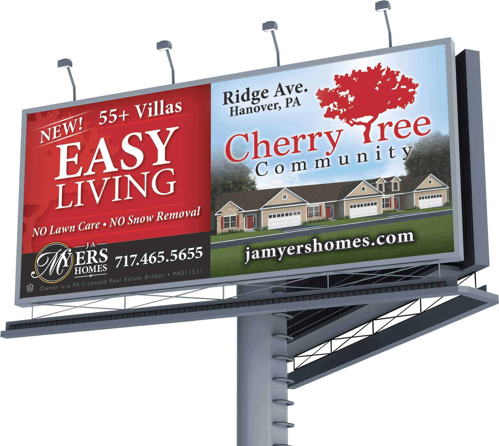Cherry Tree Community Billboard Advertisement PNG