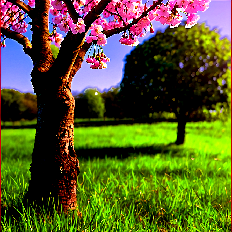 Cherry Tree In Field Png Iev PNG