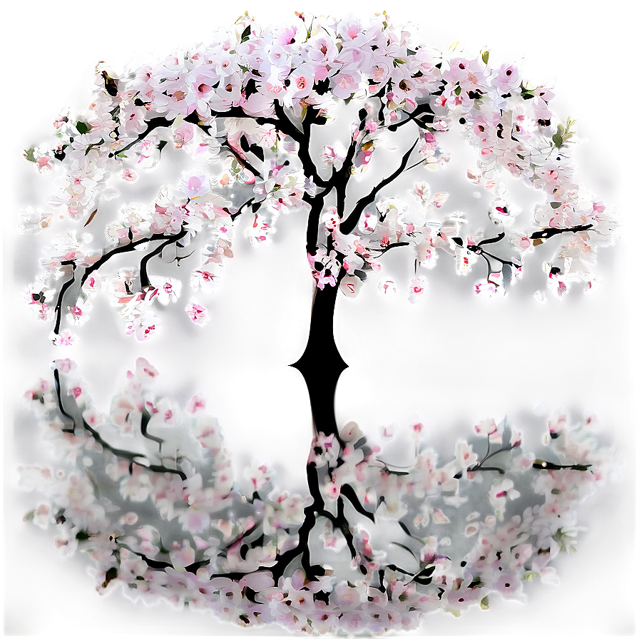 Cherry Tree Reflection Png 06212024 PNG
