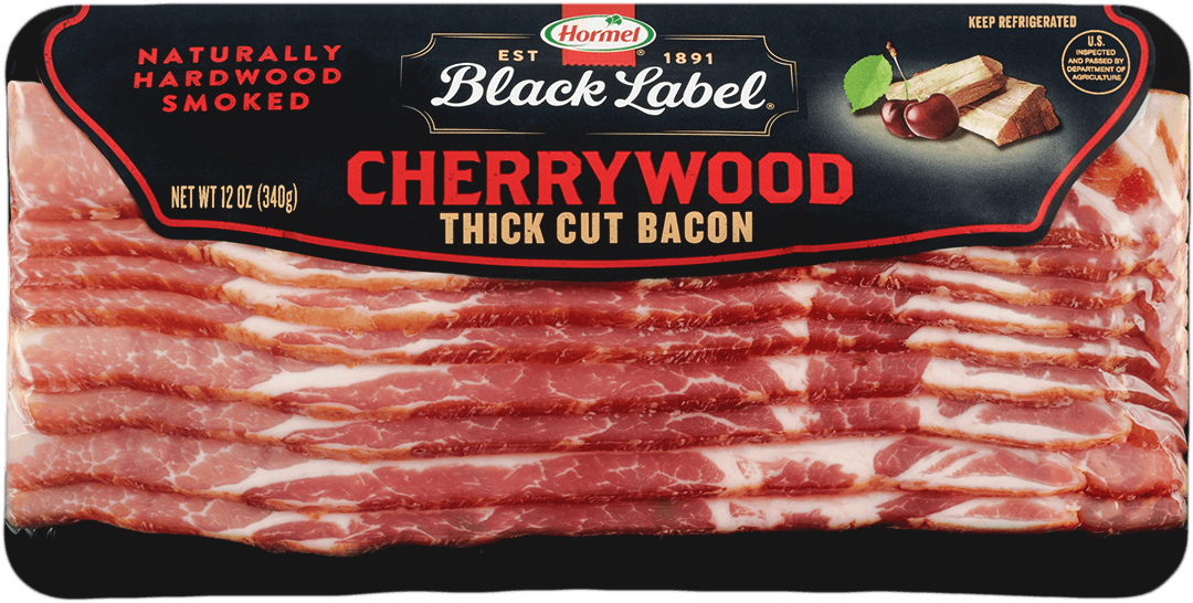 Cherrywood Thick Cut Bacon Package PNG