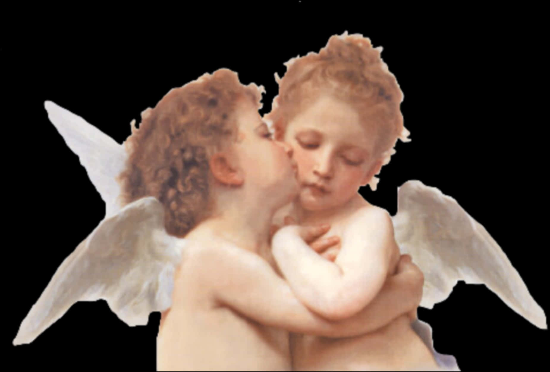 Cherubic Kiss Angels PNG