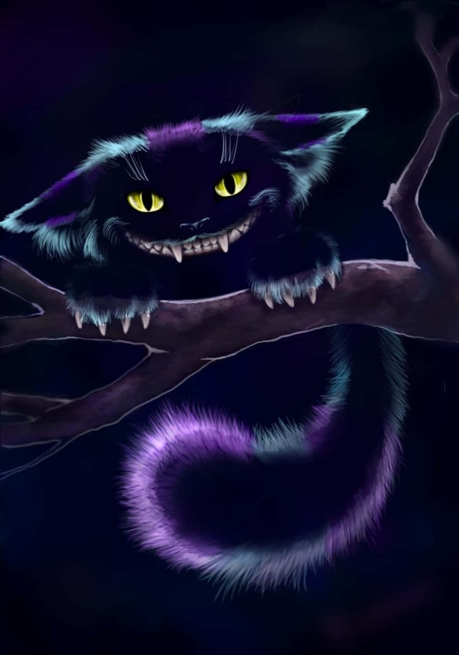 A surreal image of the iconic Cheshire Cat!