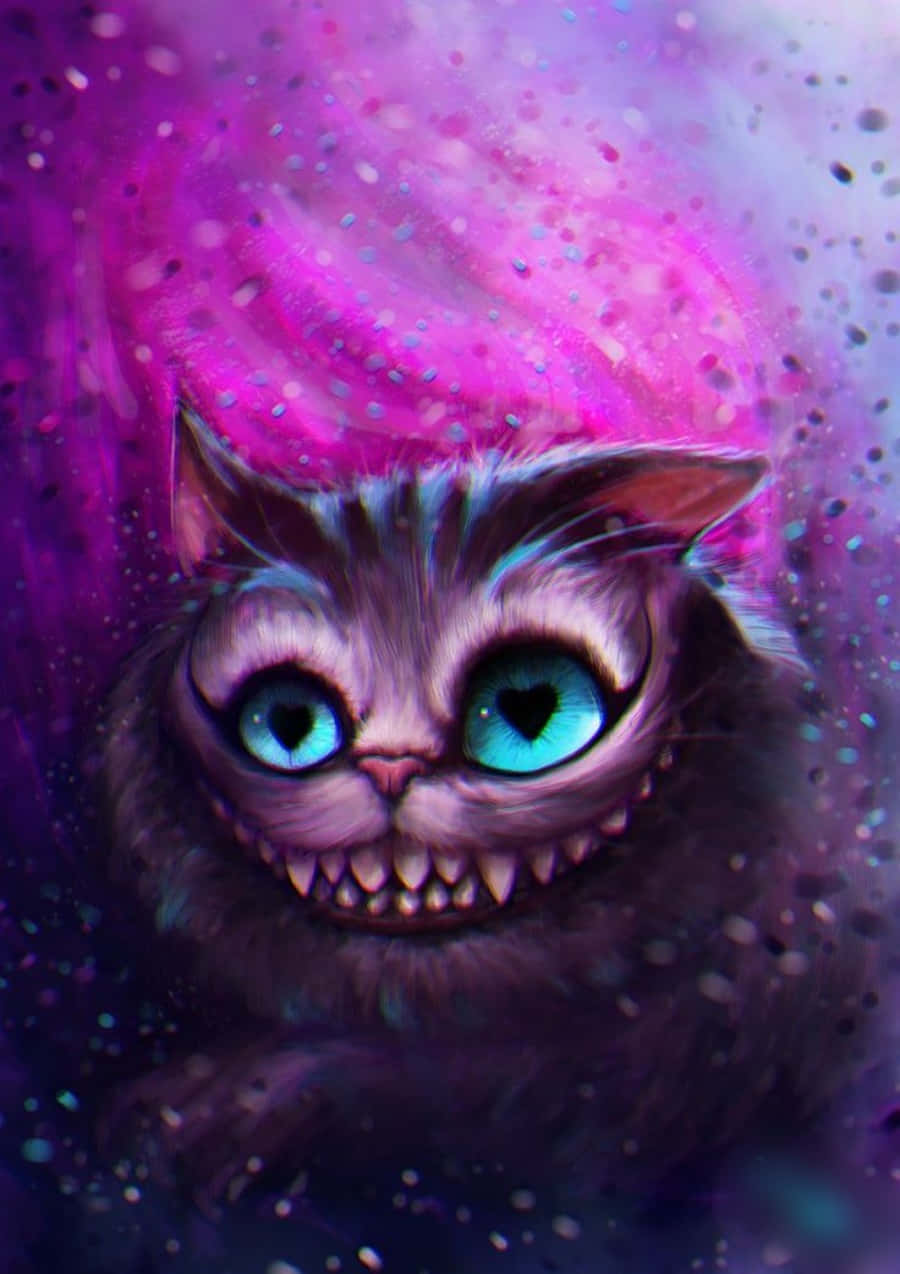 Image  Cheshire Cat Smiling mischievously