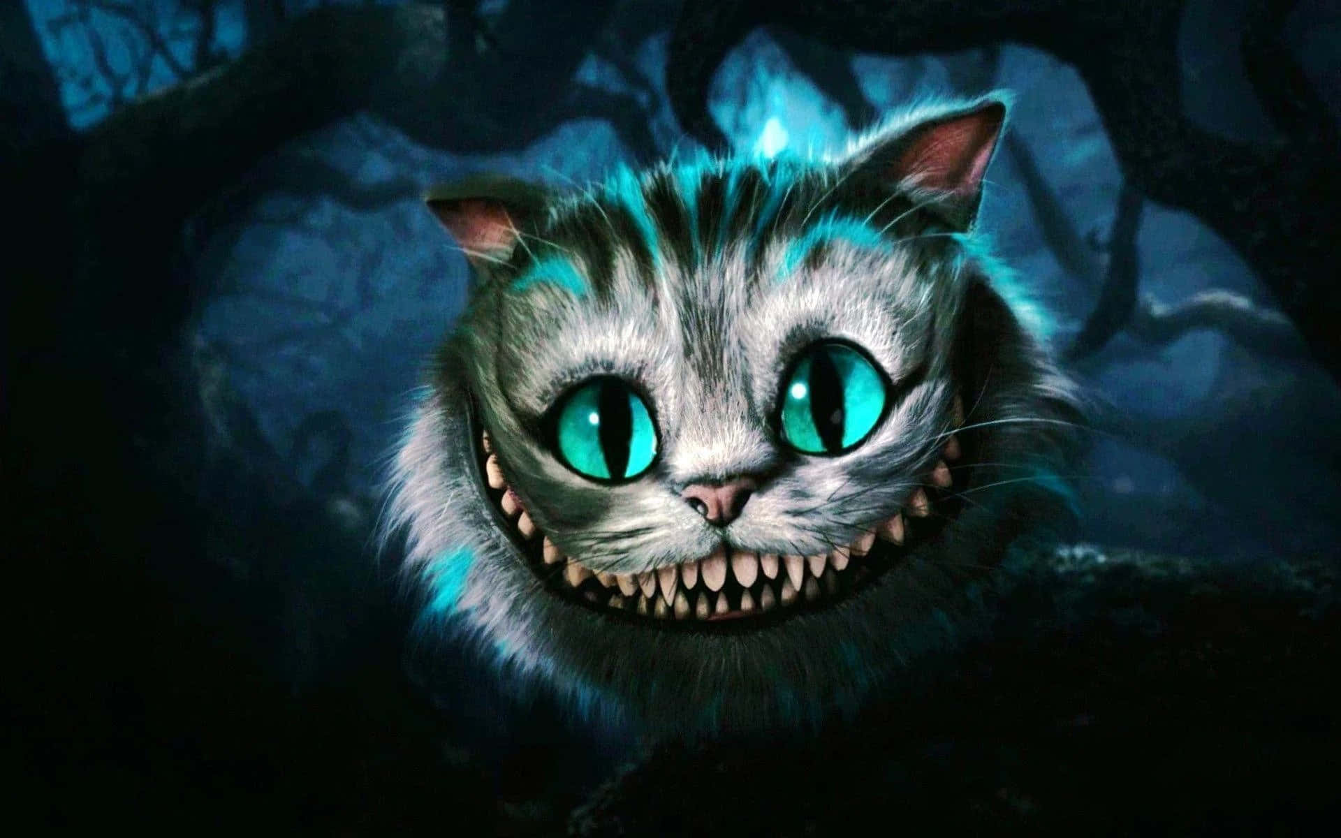 The Cheshire Cat's all-knowing, enigmatic expression