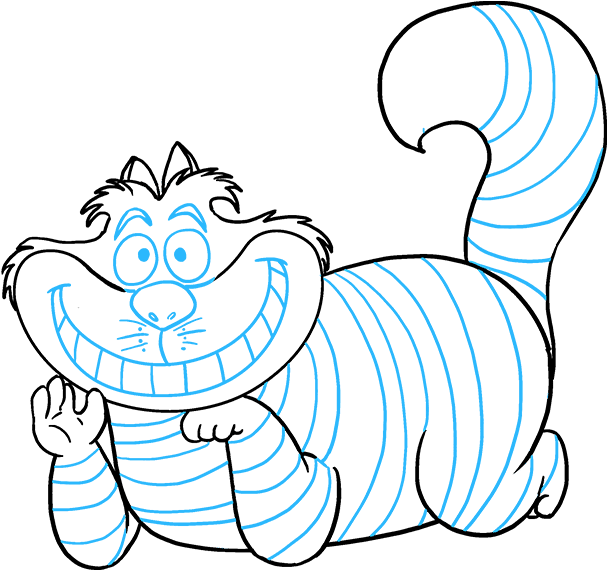 Cheshire Cat Sketch Art PNG