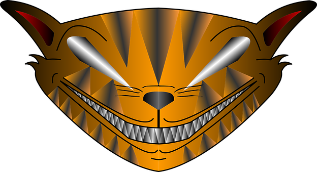Cheshire Cat Smirk Vector PNG