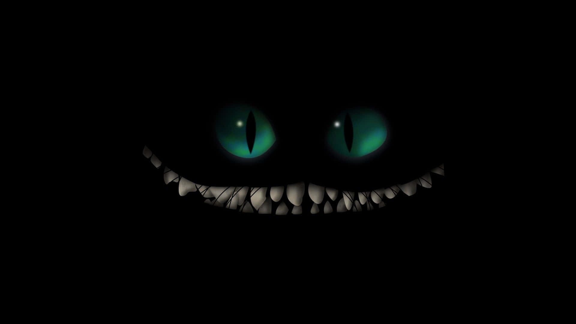 Cheshire Cat With Green Eyes Wallpaper