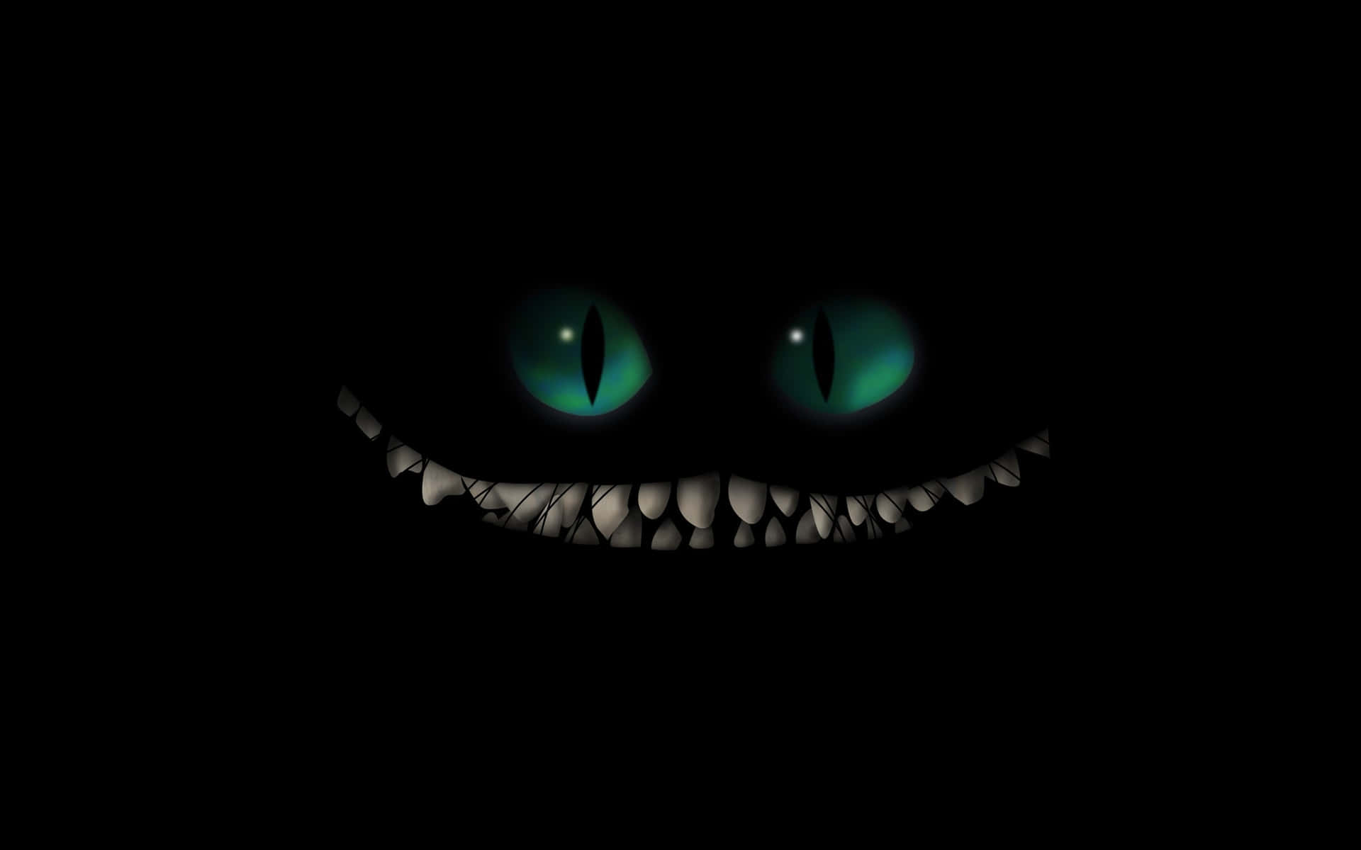 Cheshire Green Cat Eyes Background