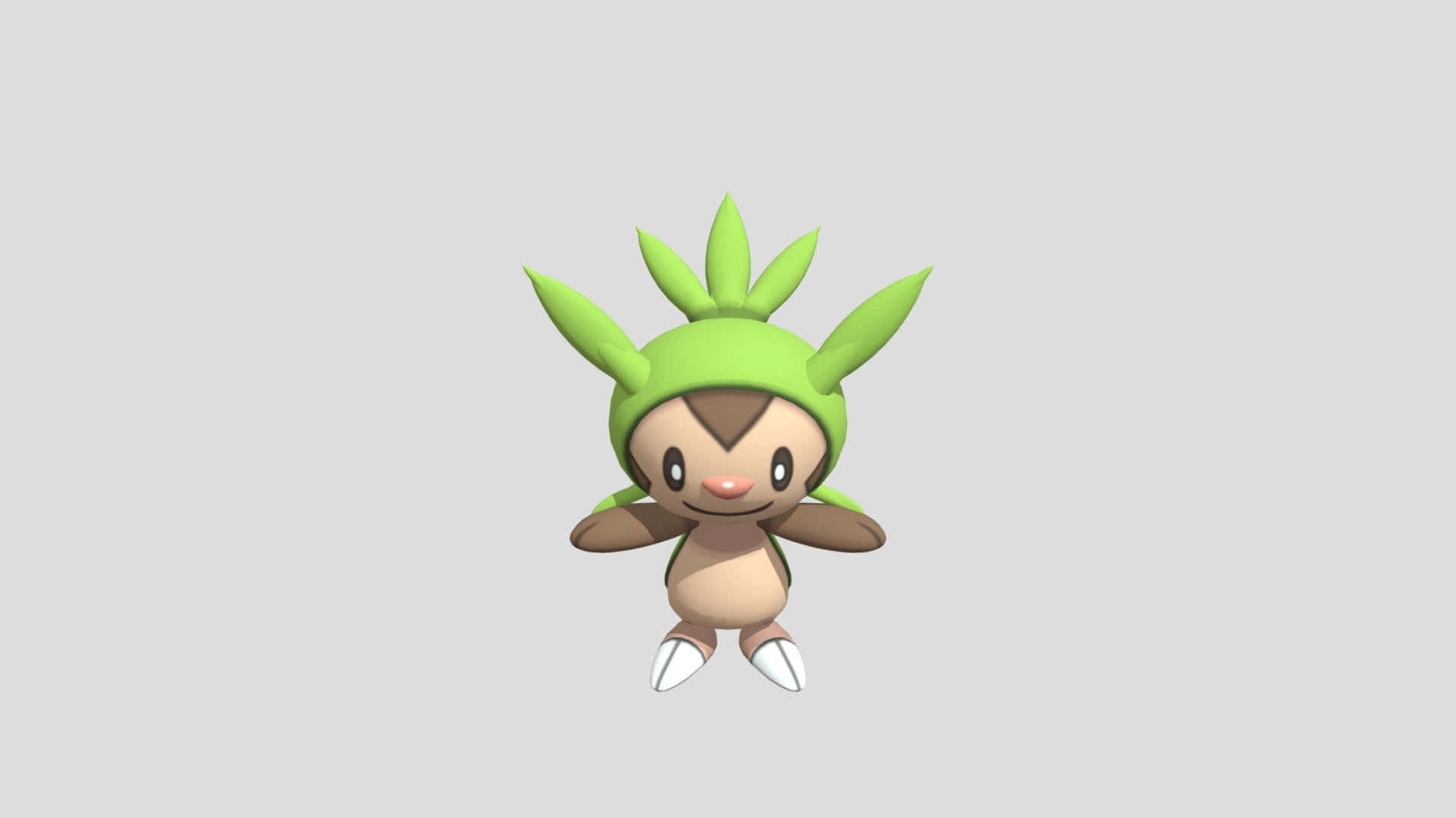 Chespin With Green Head Wallpaper