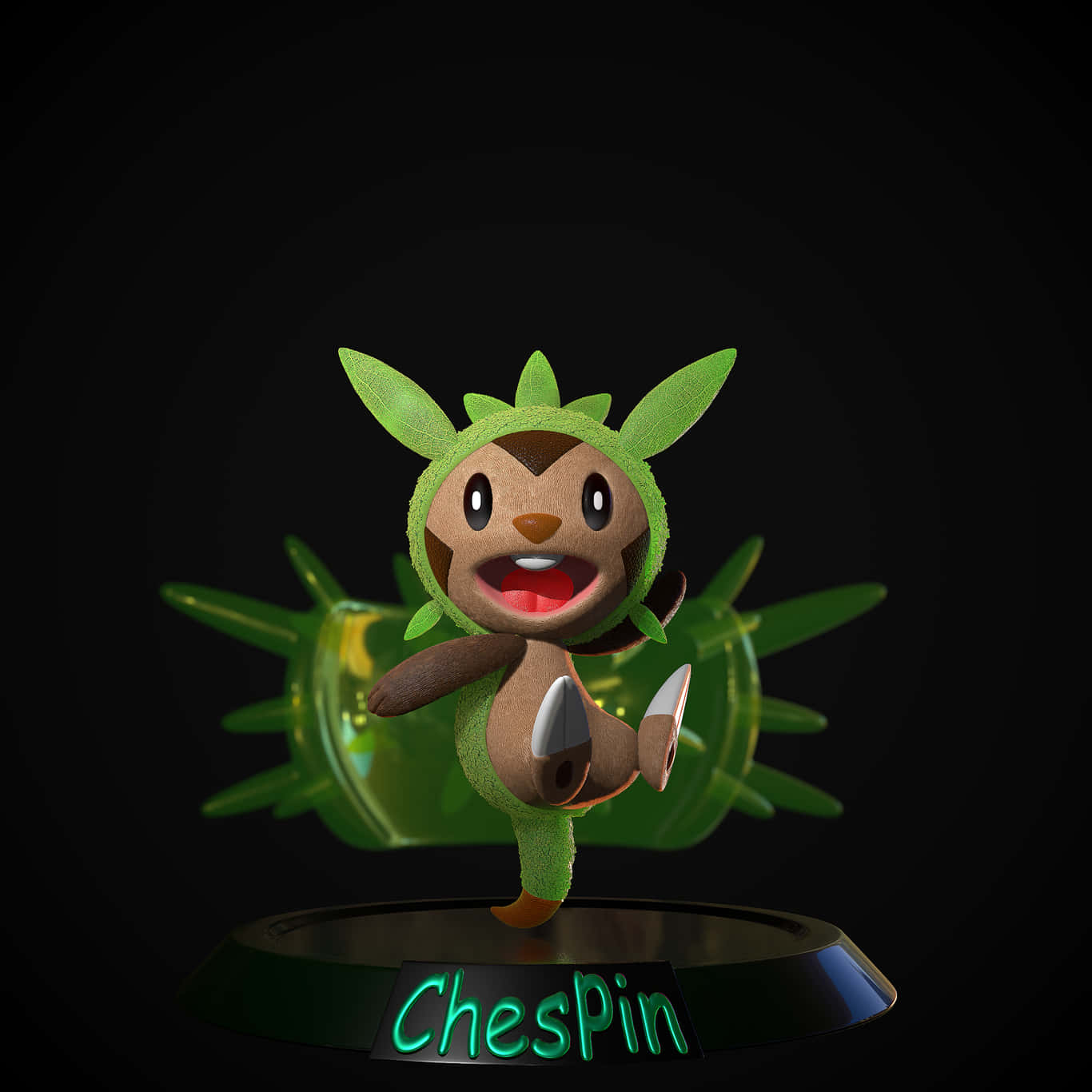 Chespin With Spikes Wallpaper