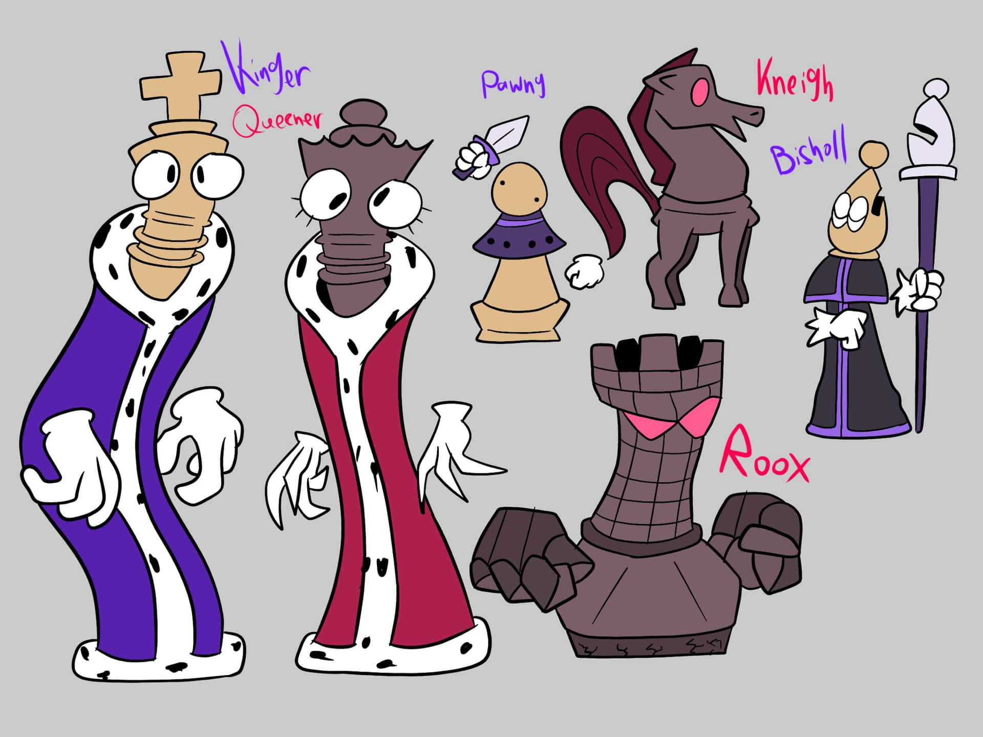 Chess Inspired Character Designs Wallpaper