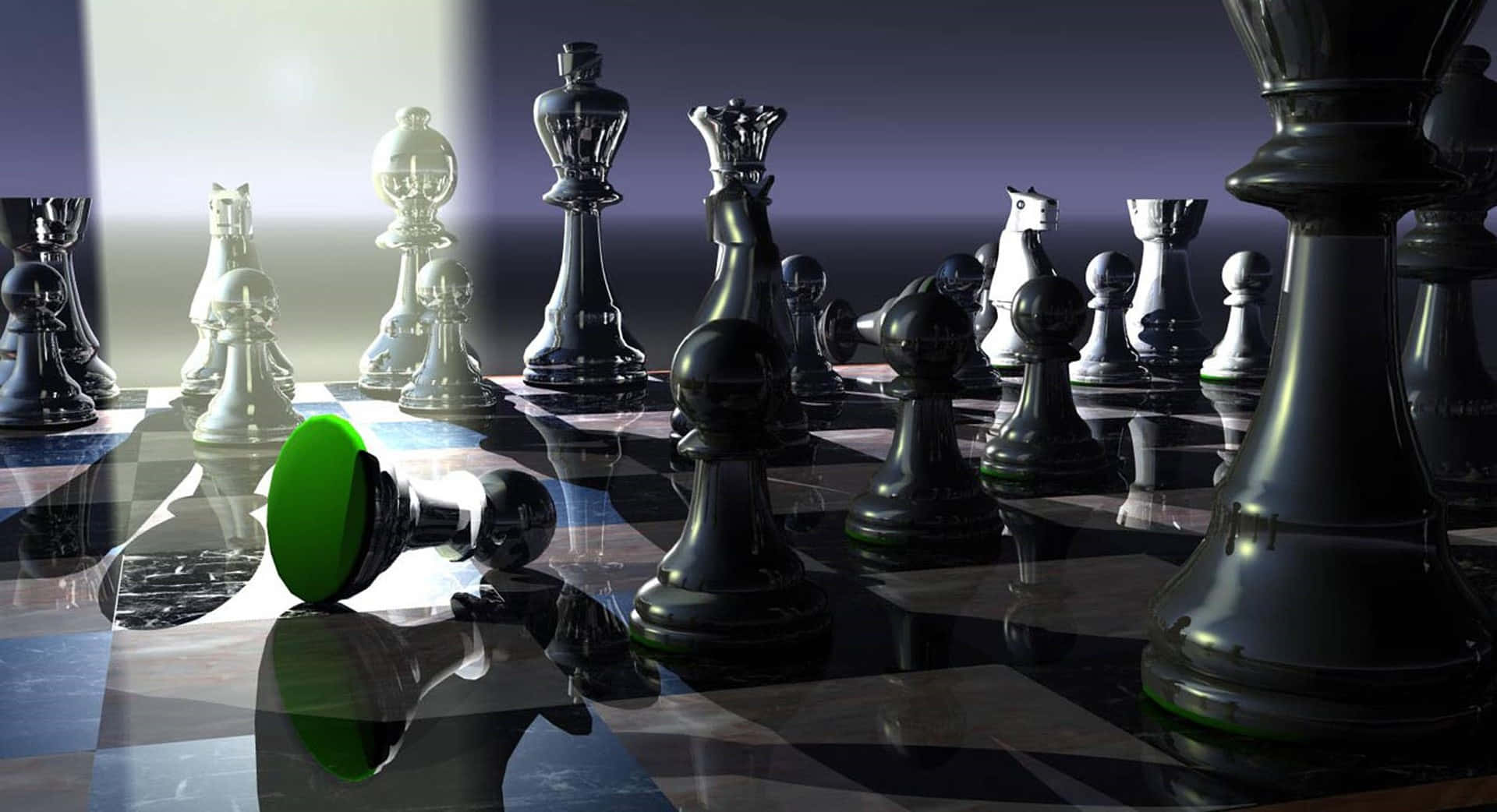 Chess Pieces On A Chess Board