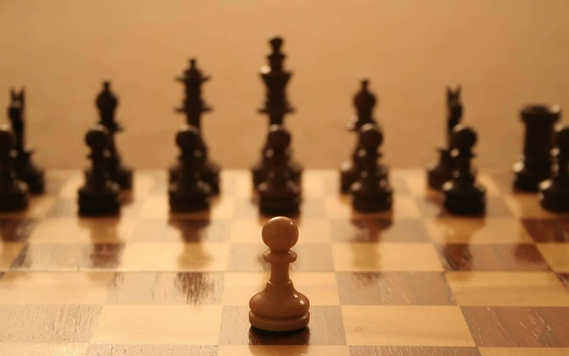 A Chess Piece Standing On A Chess Board