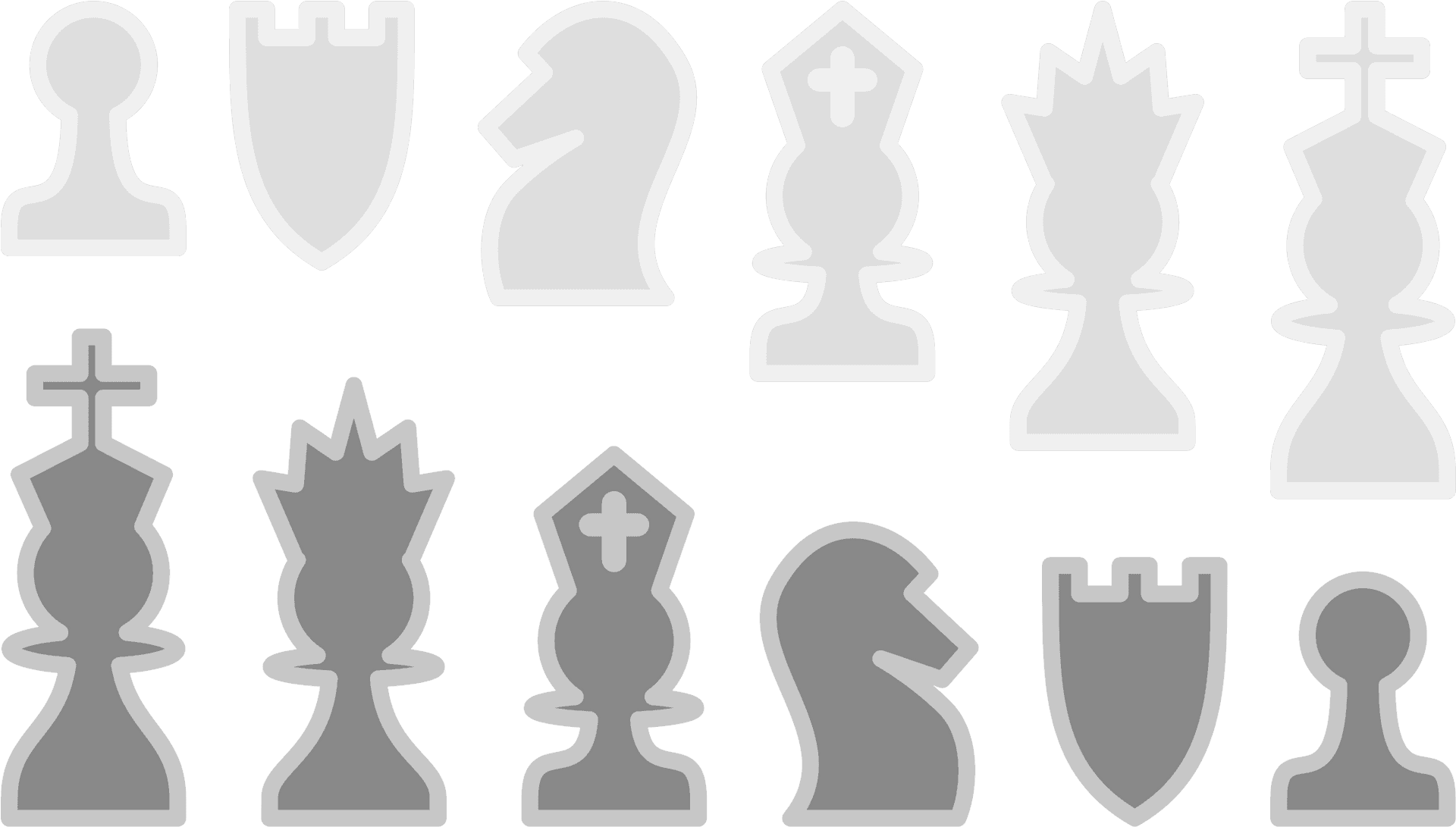 Chess Piece Silhouettes PNG