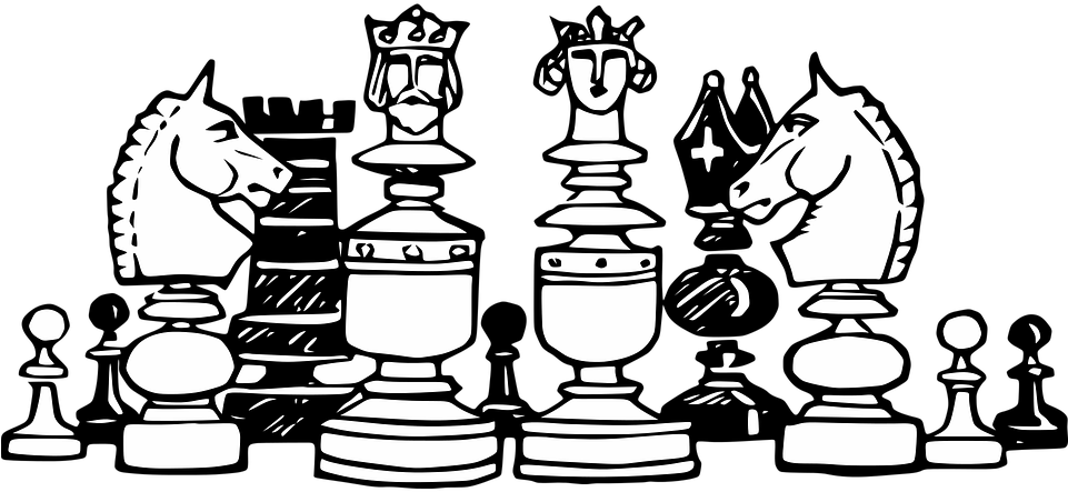 Chess Pieces Vector Illustration PNG