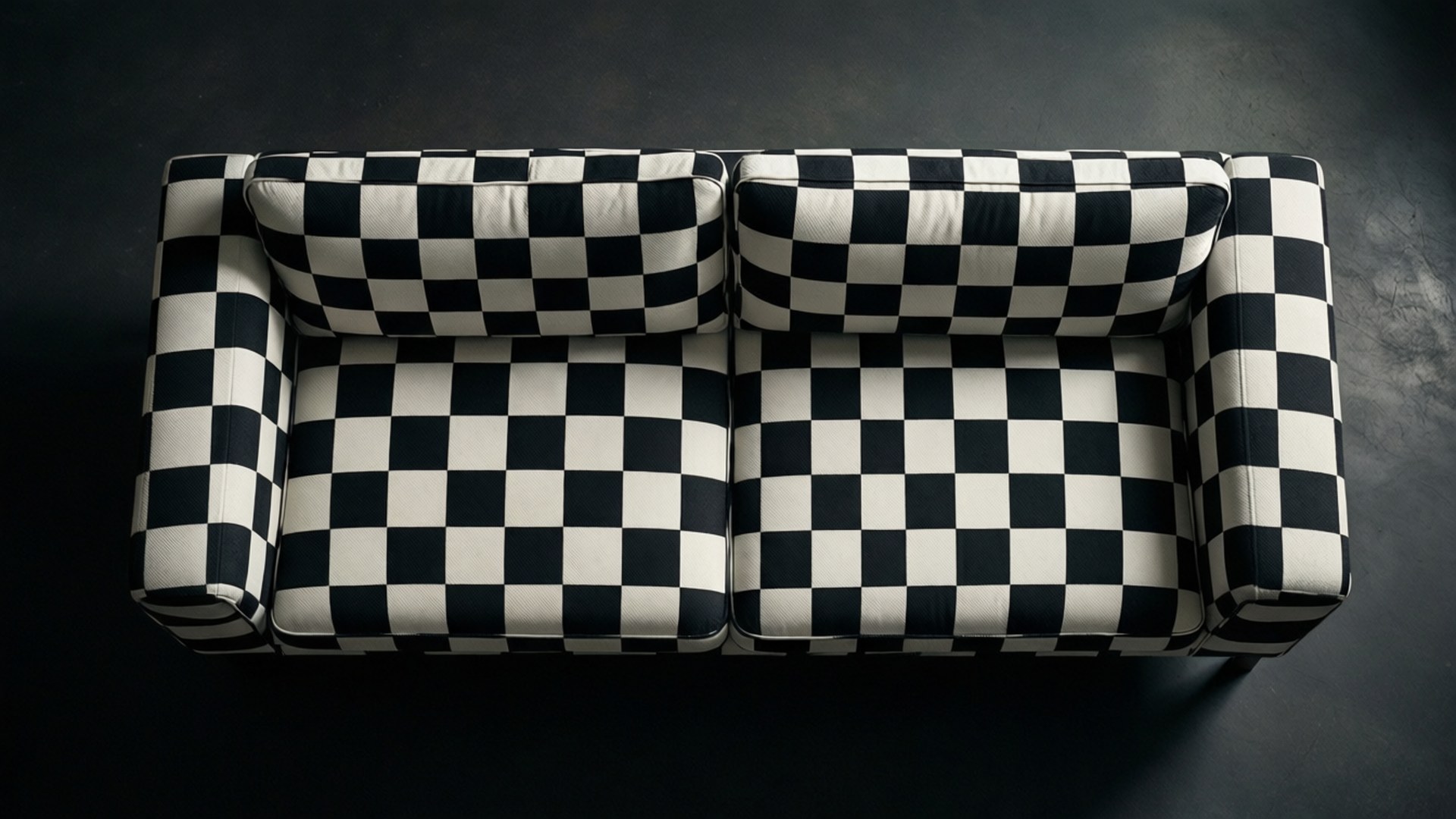 Schachbrettmuster Sofa Wallpaper