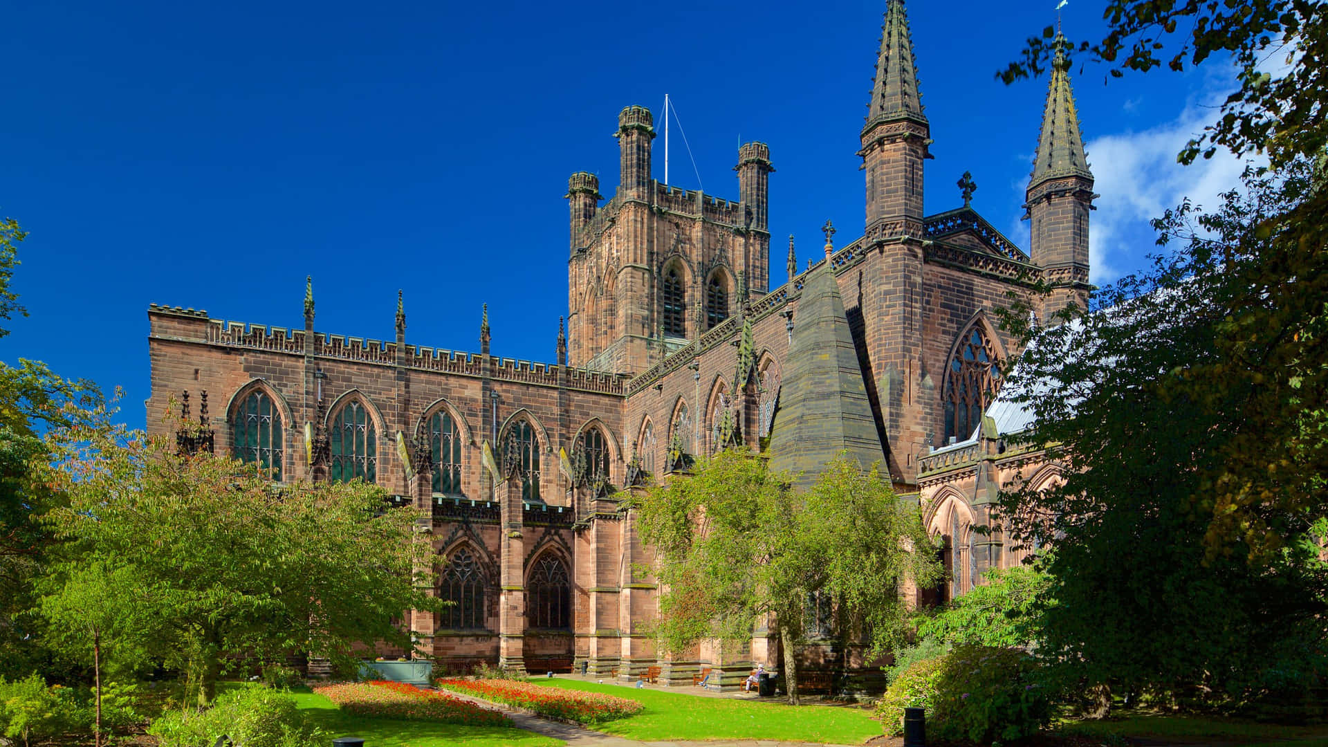 Chester Cathedral Exterior View Wallpaper