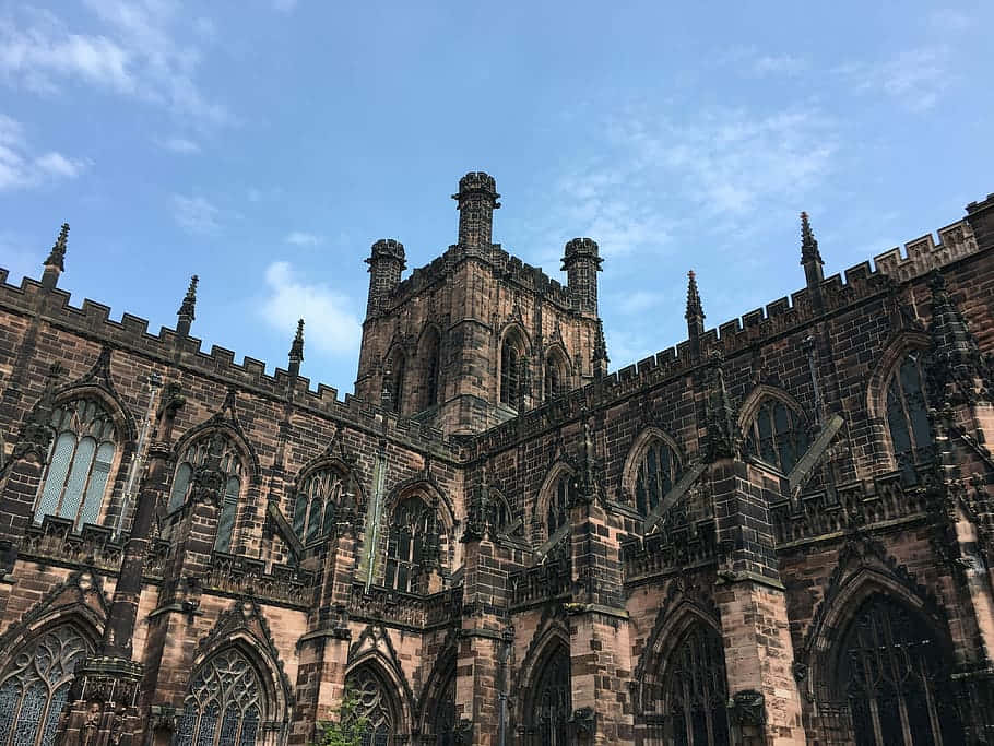 Chester Cathedral Gothic Exterior With Sky Picture