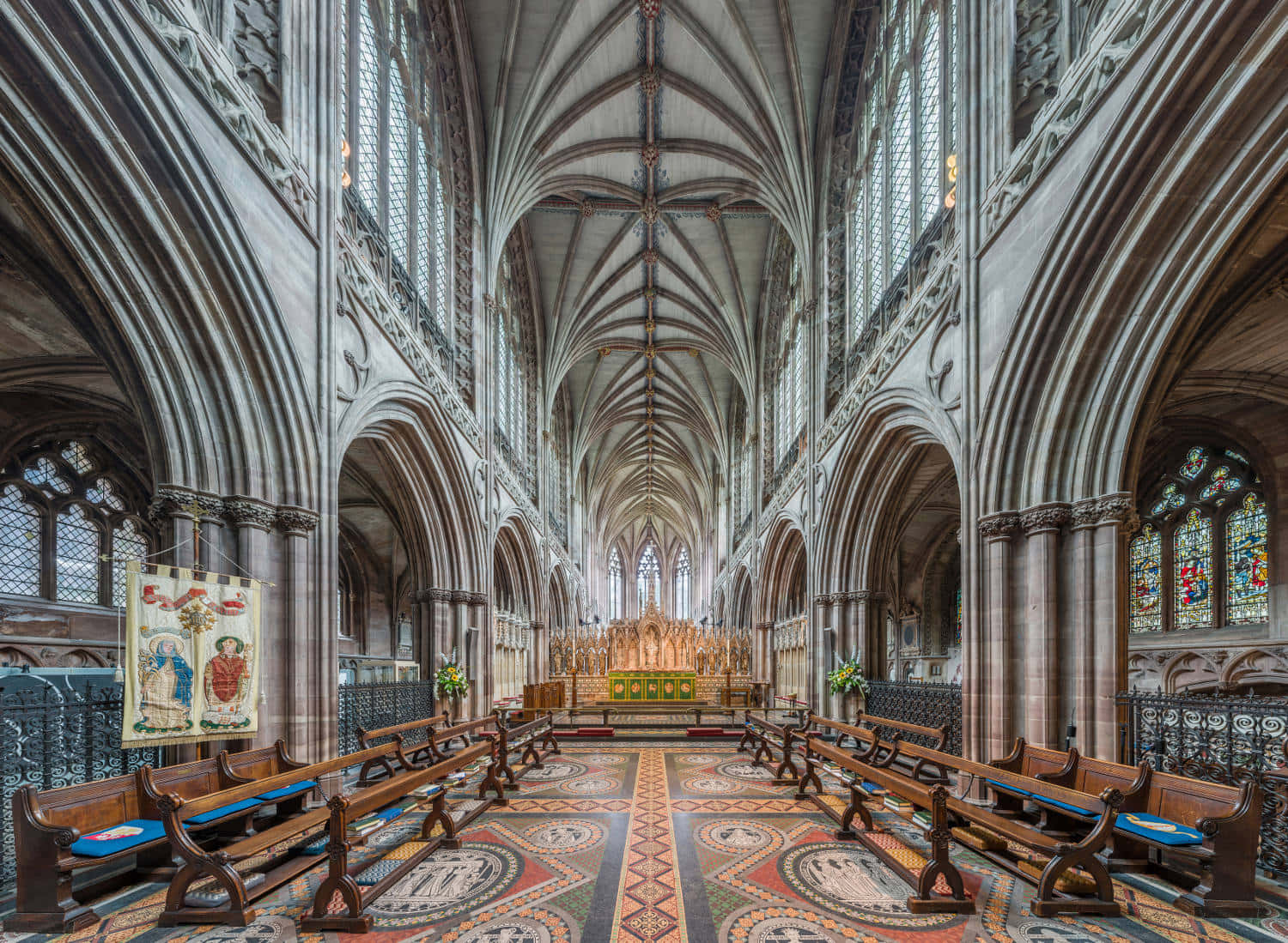 Chester Cathedral Interior View Wallpaper