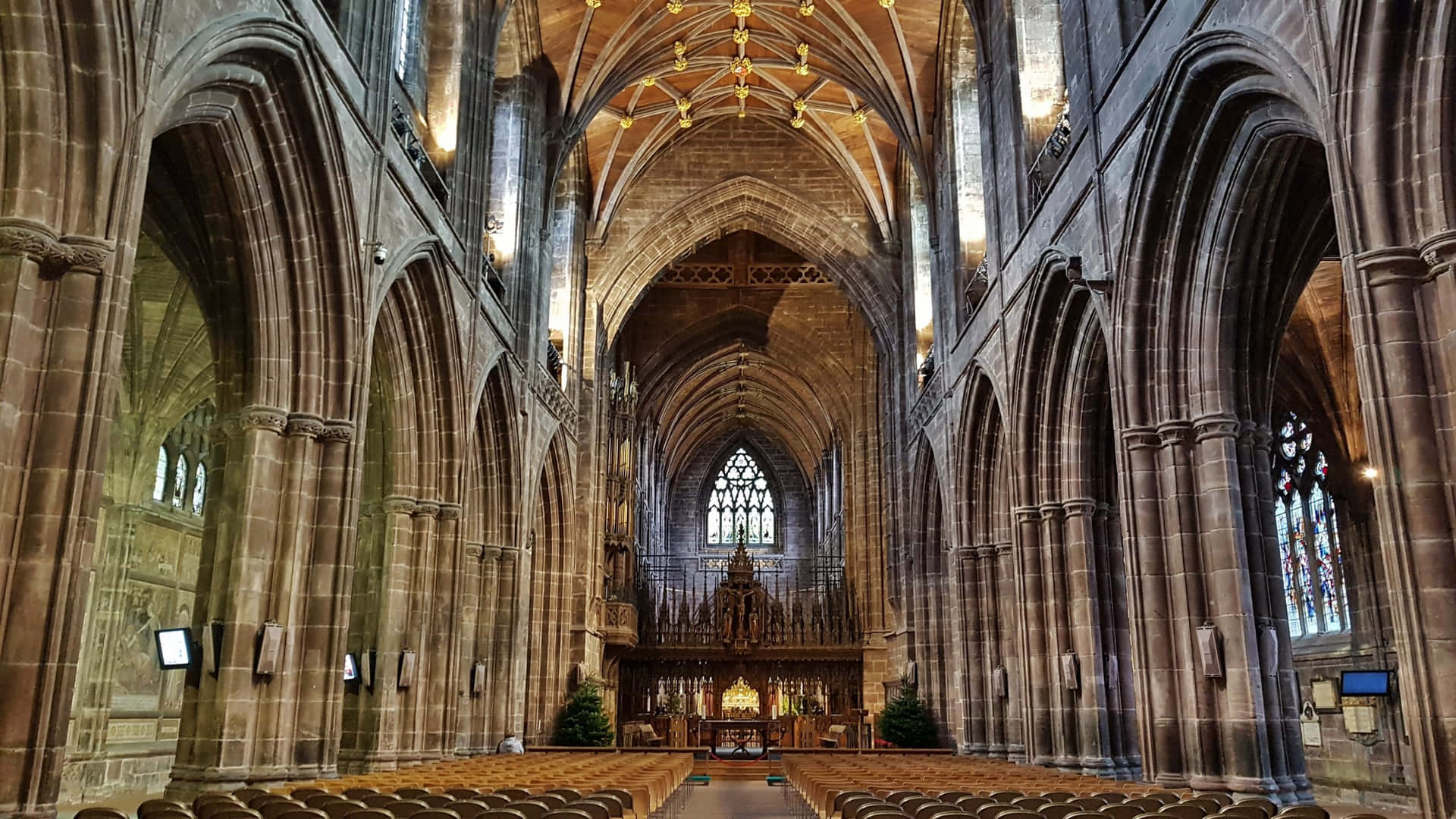 Chester Cathedral Seats Wallpaper