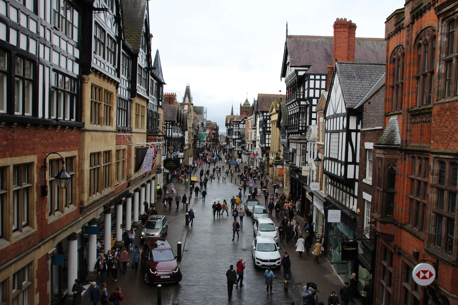 Chester Historic City Centre Street View Wallpaper