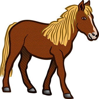 Chestnut Horse Illustration PNG