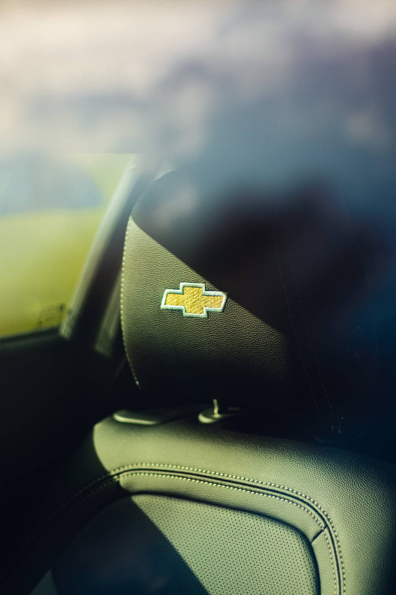 Chevrolet Logo On Headrest Wallpaper