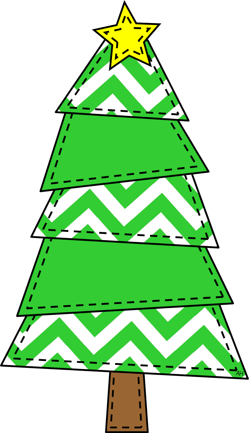 Chevron Pattern Christmas Tree PNG