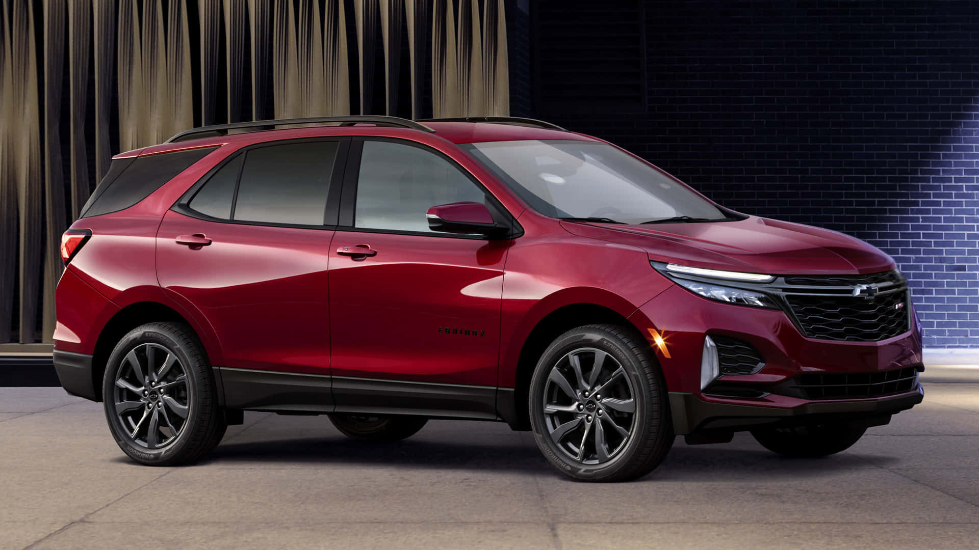 The 2019 Chevrolet Equinox Is Shown In Red Wallpaper