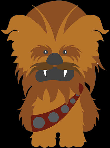 Chewbacca Cartoon Portrait PNG