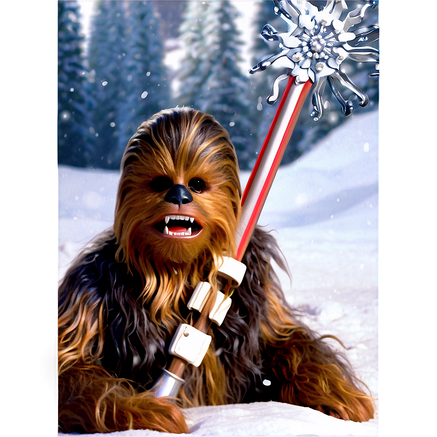 Chewbacca In Snow Scene Png Xqb44 PNG