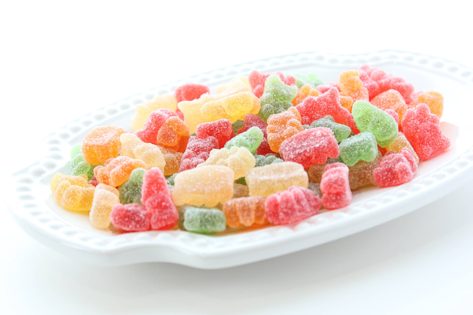 Chewy Gummies On A Plate Wallpaper
