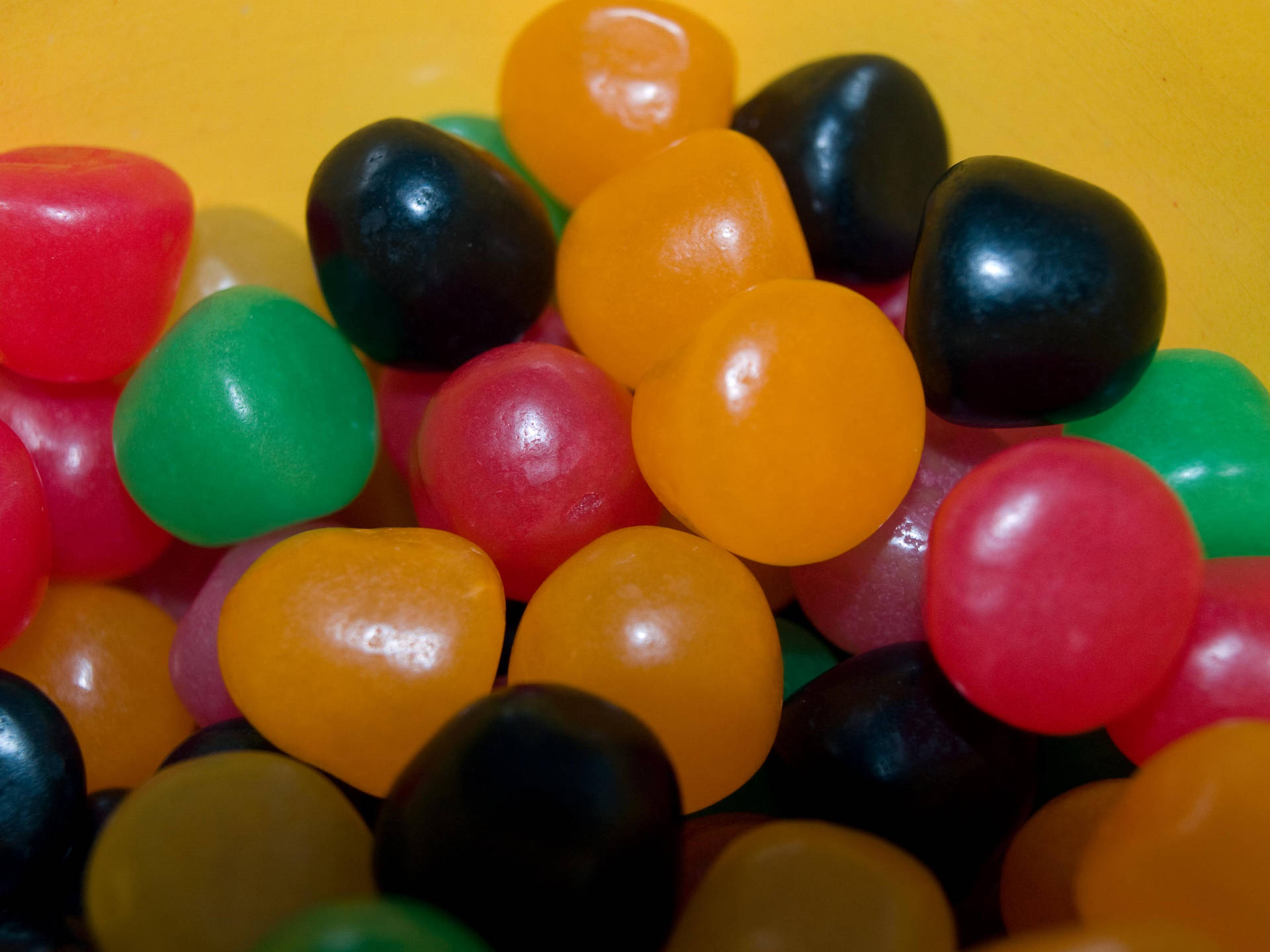 Vibrant Assortment of Chewy Jelly Beans Wallpaper