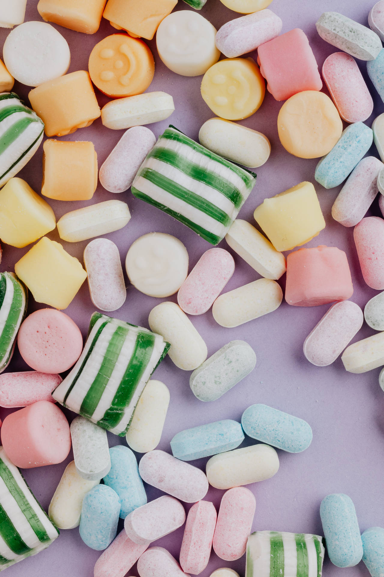 Chewy Pastel Candies Wallpaper