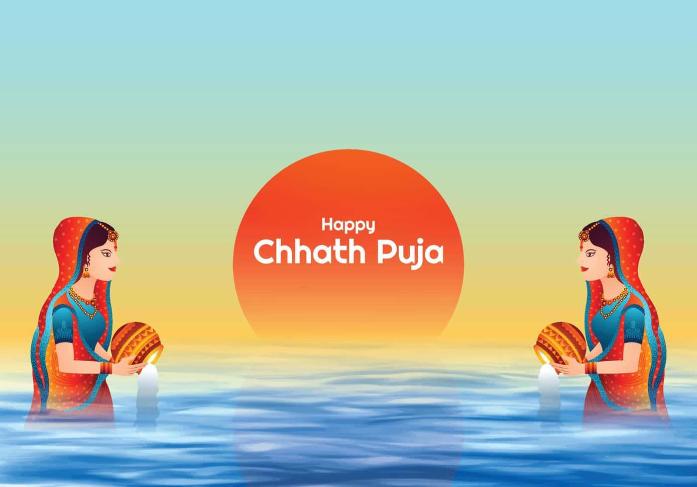 Celebrao Chhath Puja Com Alegria Festiva.
