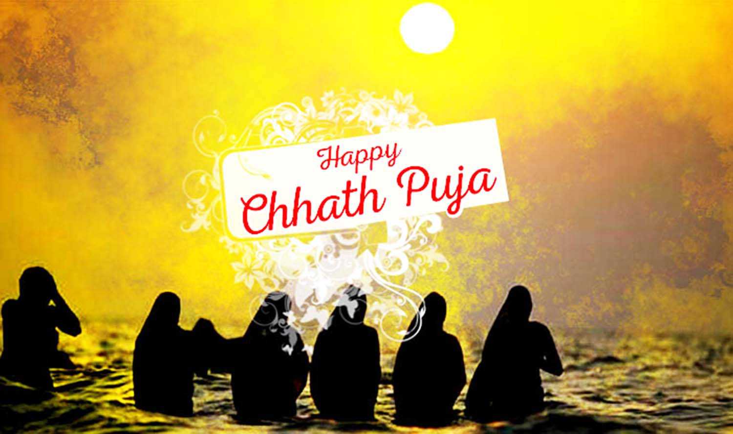 Chhath Puja In Yellow Ocean Abstract Wallpaper