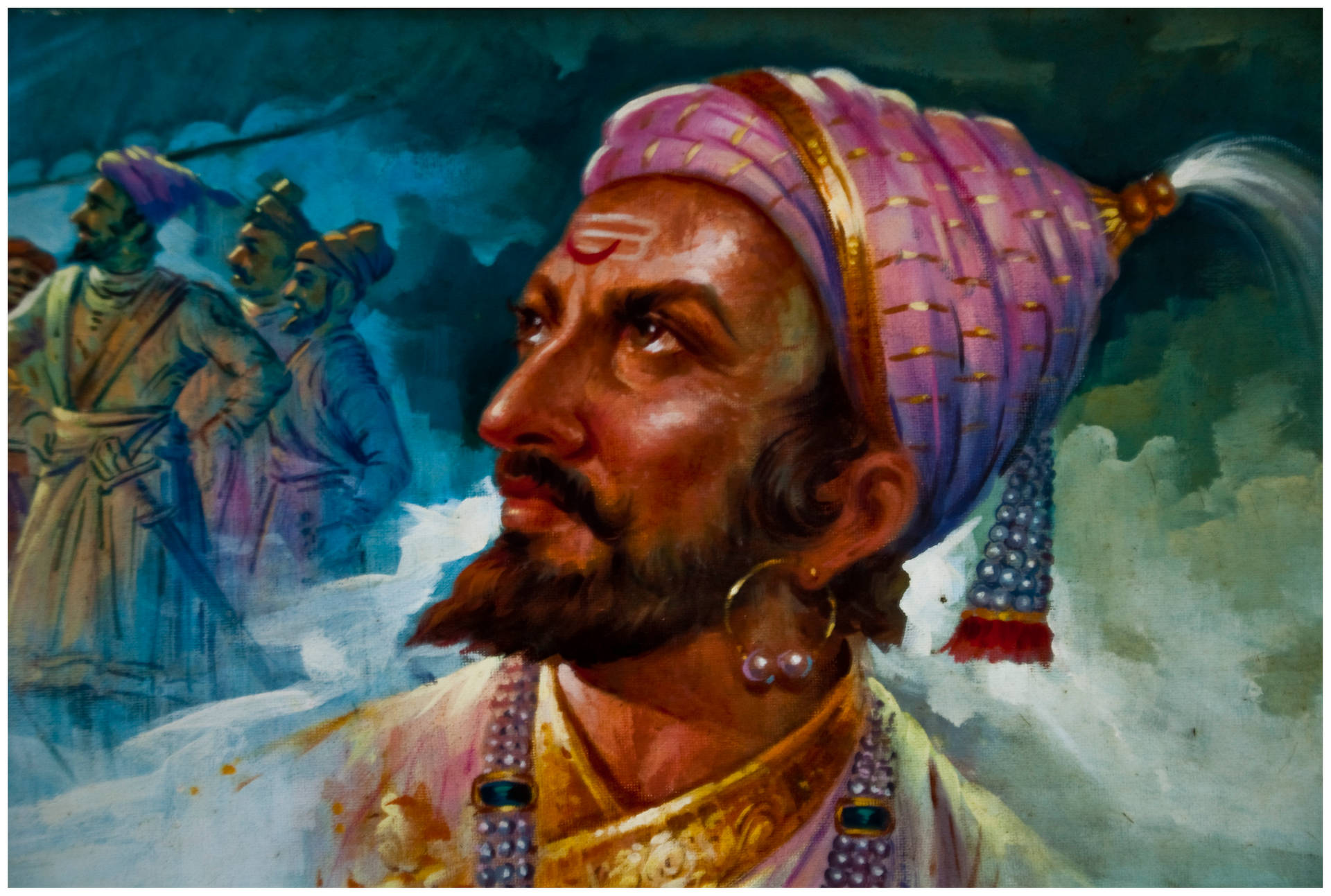 Chhatrapatishivaji Maharaj Med Lila Bakgrundsbild. Wallpaper