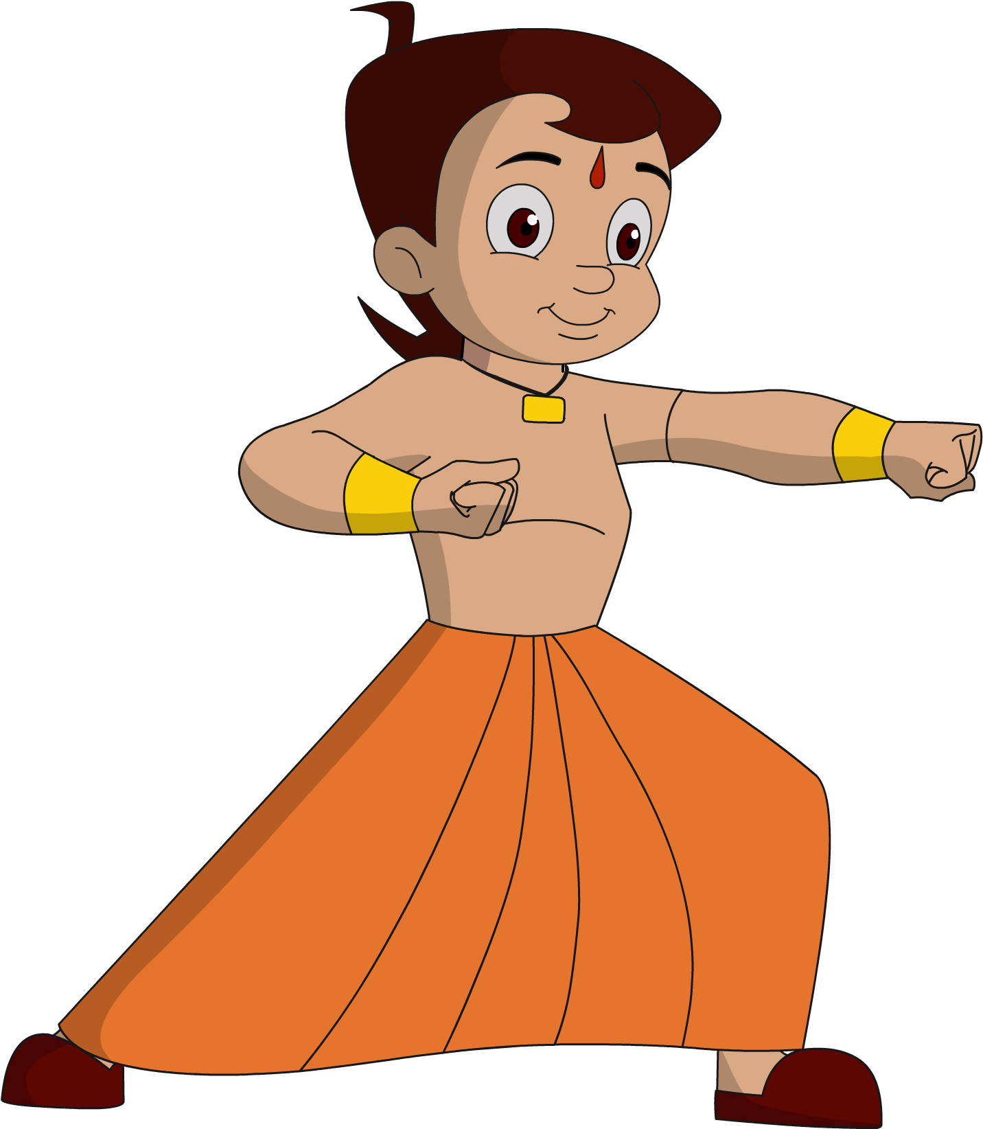 Chhota Bheem Animated Character Pose PNG