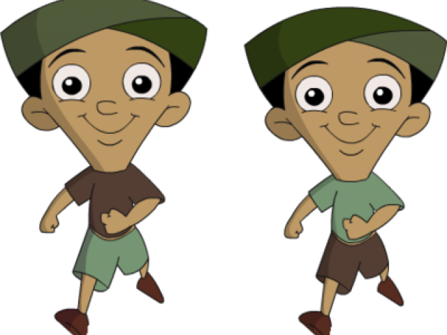 Chhota Bheem Character Raju Twin Poses PNG