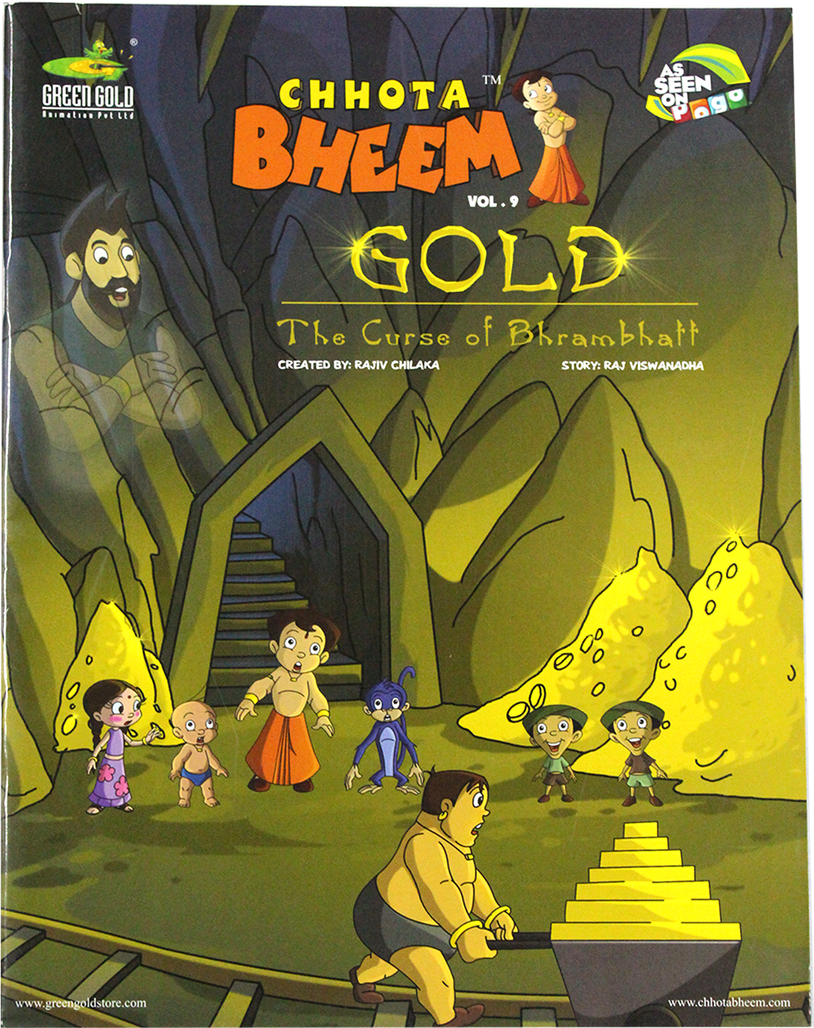 Chhota Bheem Gold The Curseof Bhrambhatt Volume9 Cover PNG