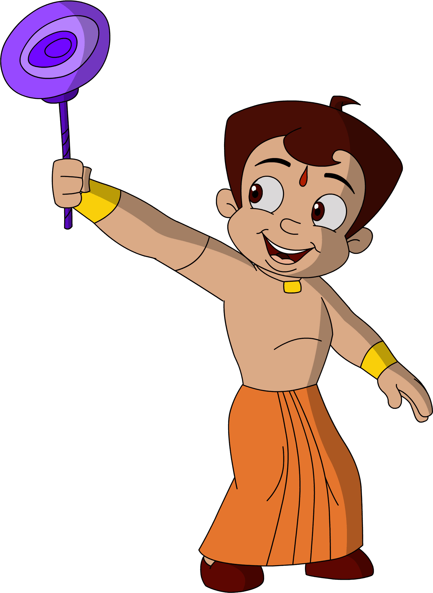 Chhota Bheem Holding Lollipop PNG