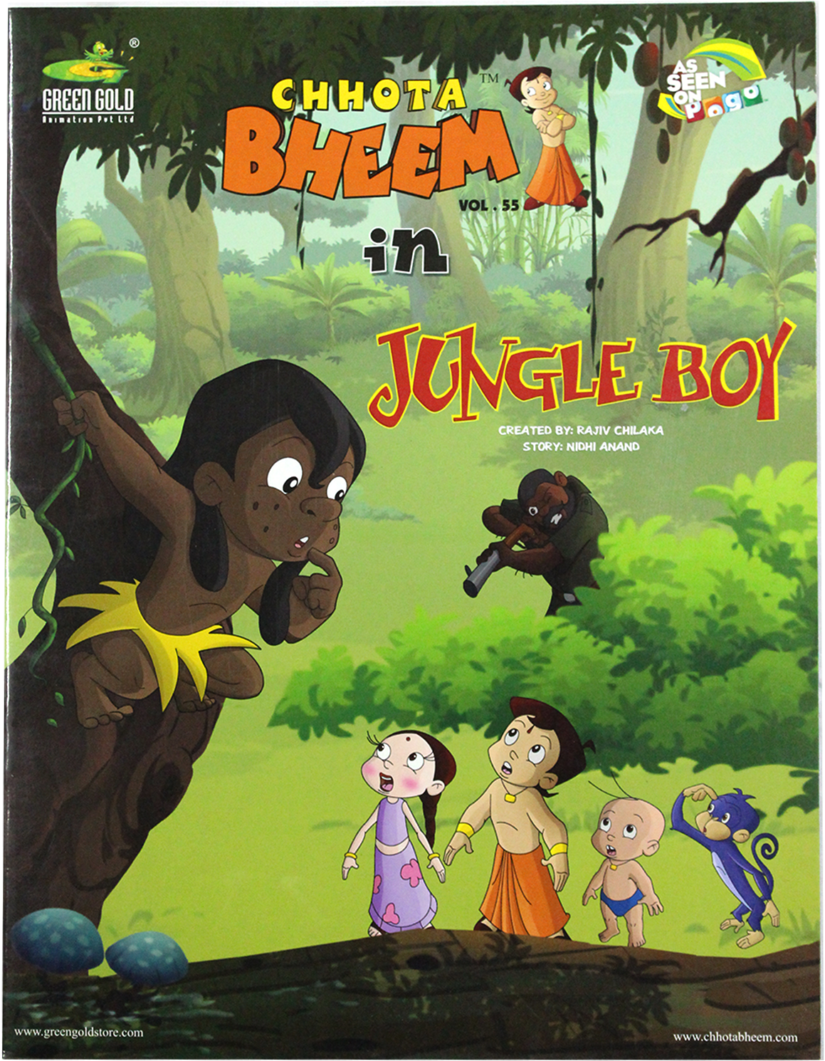 Chhota Bheem Jungle Boy Volume55 Cover PNG