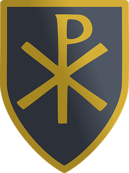 Chi Rho Christian Symbol Shield PNG