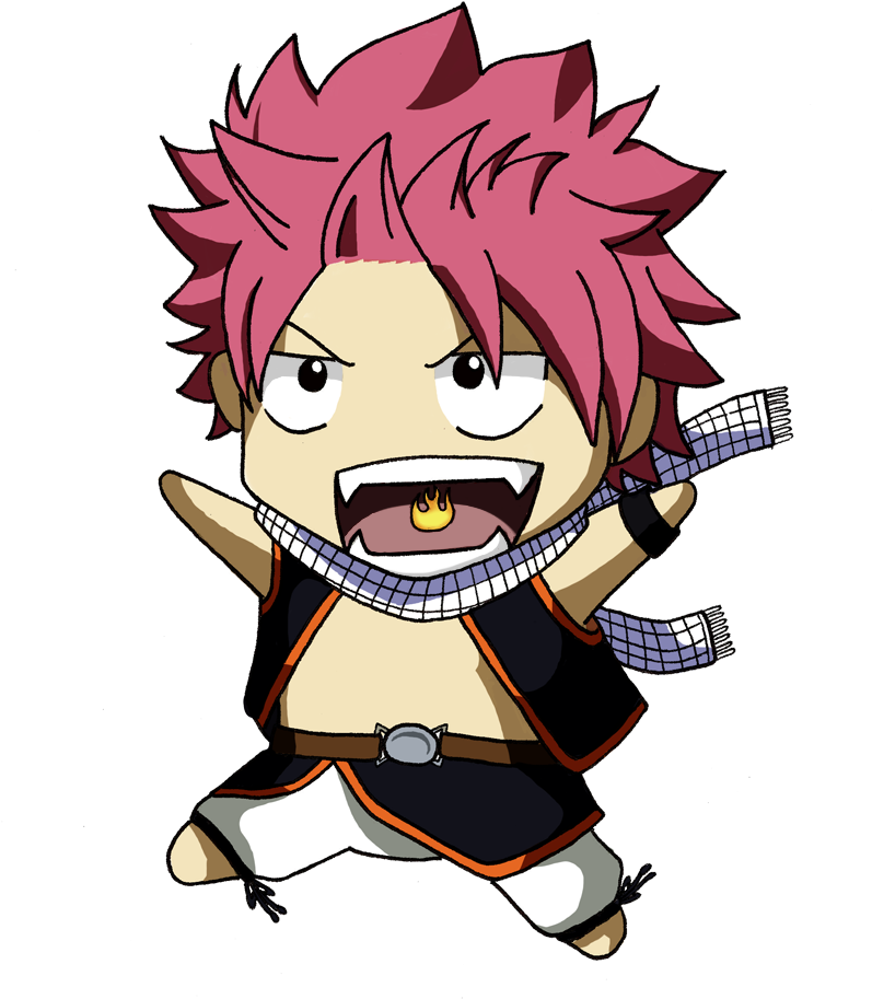 Chibi Anime Character Pink Hair PNG