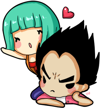 Chibi Anime Characters Love Gesture PNG