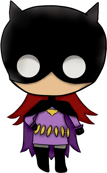 Chibi Batgirl Cartoon PNG