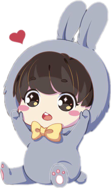 Chibi Bunny Costume Cute Character PNG